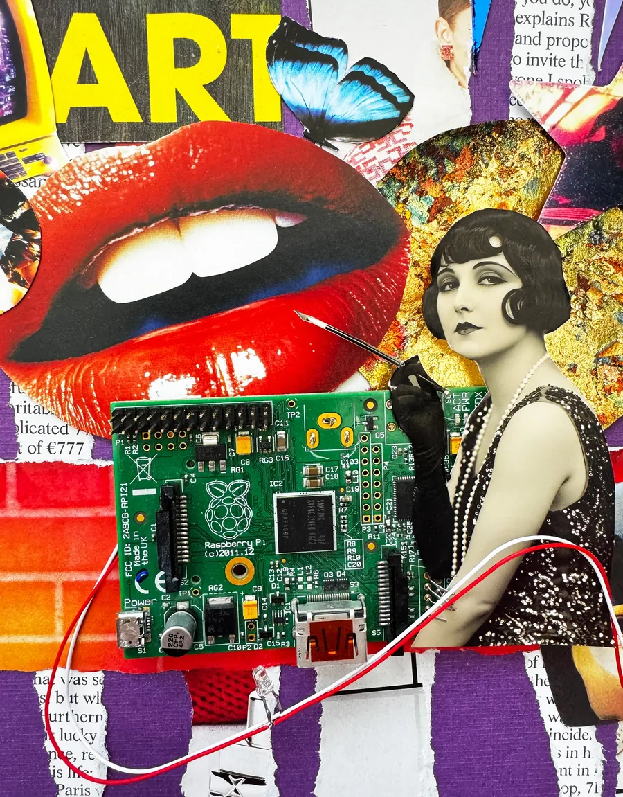 Electric Muse, in detail: the printed ground behind the board
