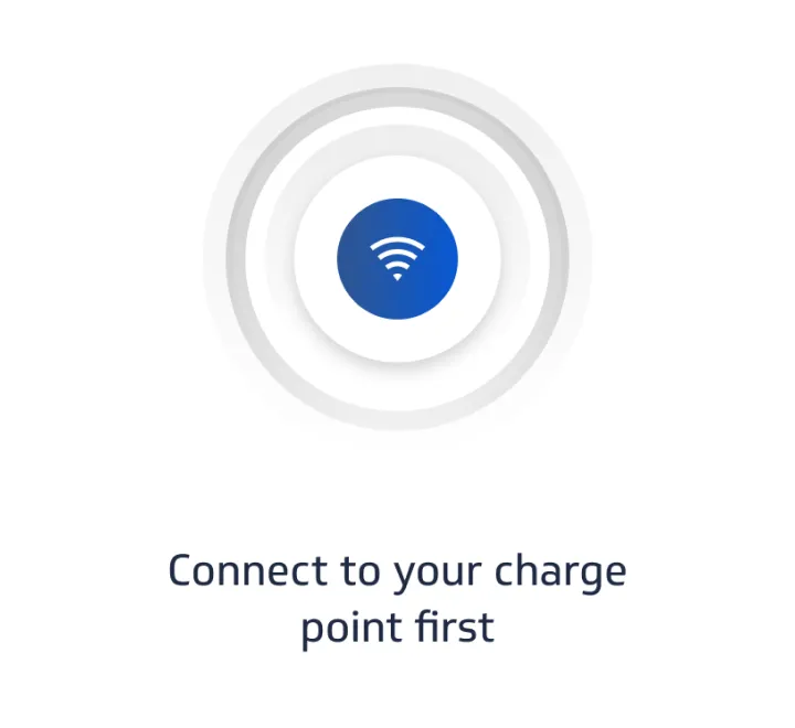 veva connect to charger UI screen