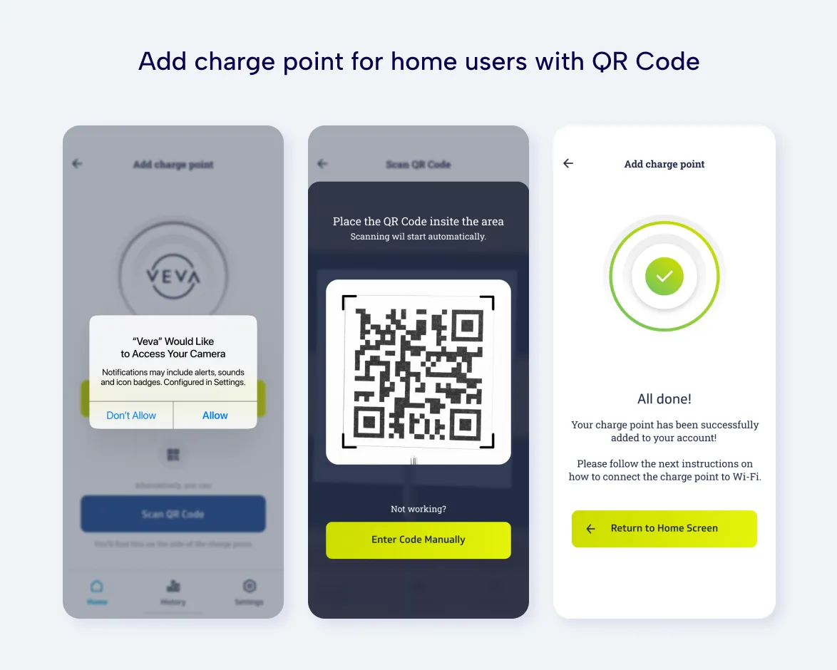 add charge point by barcode