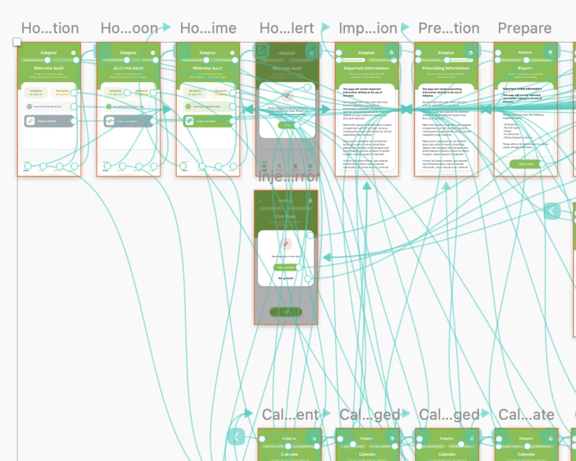 aidaptus wireframes