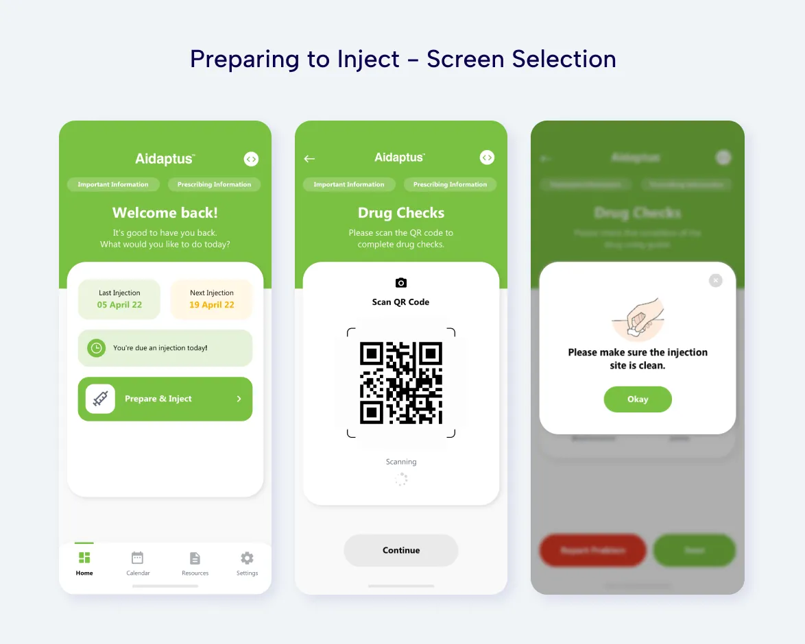 aidaptus ui screens
